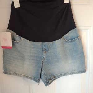 Maternity jean shorts